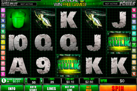incredible hulk playtech free slot